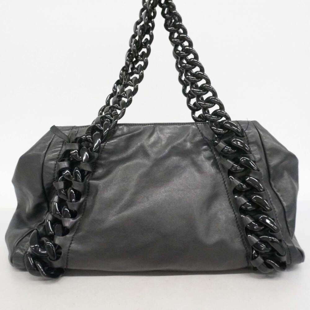 CHANEL Black Lambskin Leather Tote Bag - Picture 12 of 13
